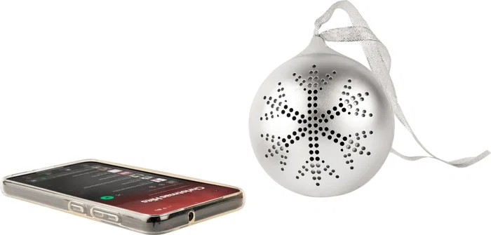 Bigben Enceinte Bluetooth Format Boule de Noël Argent