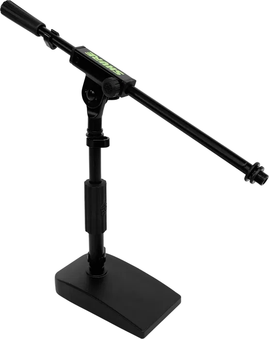 SBG Pied de Microphone Compact avec Hauteur Réglable 330-406 mm Acier Noir