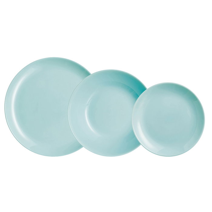 Luminarc Assiettes Diwali Turquoise 18 Pièces Luminarc Assiettes Diwali Turquoise 18 Pièces