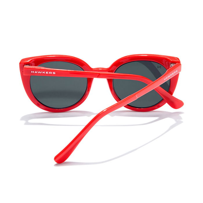 Hawkers Lunettes de soleil DIVINE KIDS pour enfants Rouge Verres Noir Modèle Chat Polycarbonate