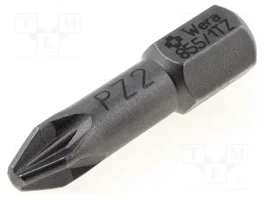 WERA Embout de tournevis Pozidriv® PZ2 TORSION 1/4 de pouce