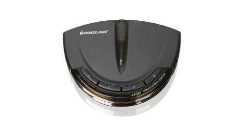 IOGEAR Commutateur USB Automatique 4 Ports USB A 2.0 - Partage d'Imprimante/Disque - 480 Mbps