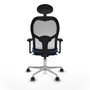 Piqueras y Crespo Chaise de Bureau 3D086N1 avec Appui-tête Bleu clair