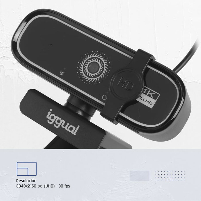 Webcam iggual IGG319949 4K Ultra HD