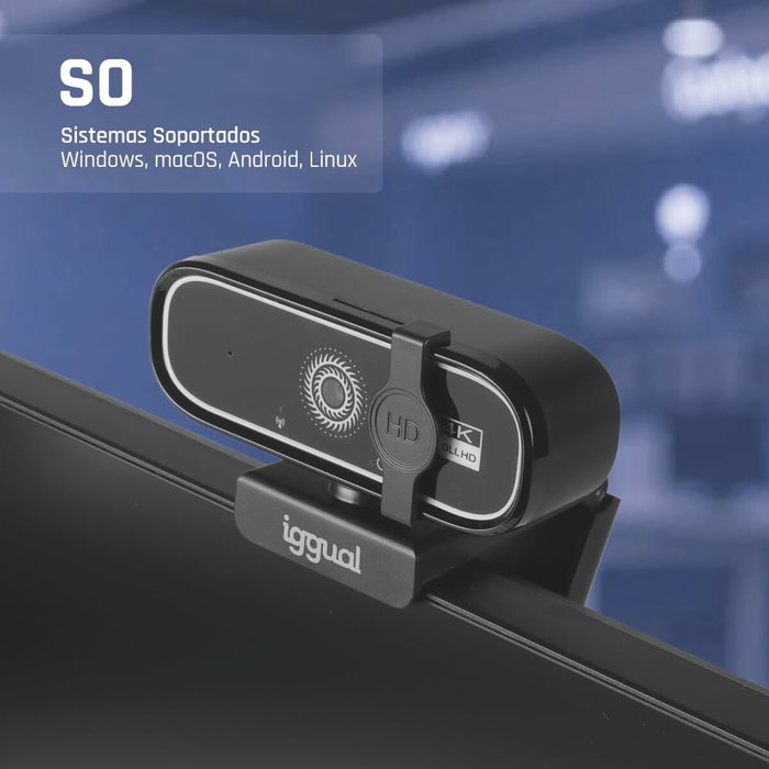 Webcam iggual IGG319949 4K Ultra HD