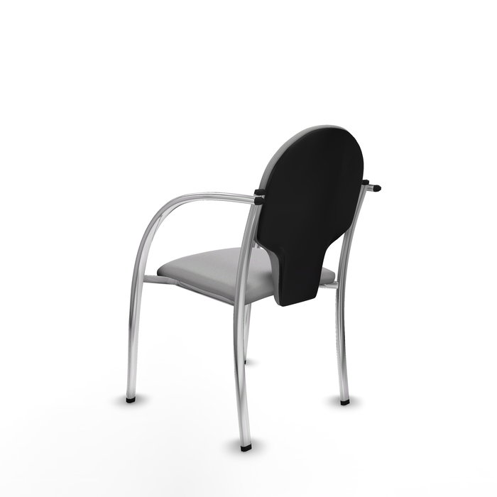 Silla Hellín tapizada con Tela color Gris claro. Brazos fijos Silla Hellín tapizada con Tela color Gris claro. Brazos fijos