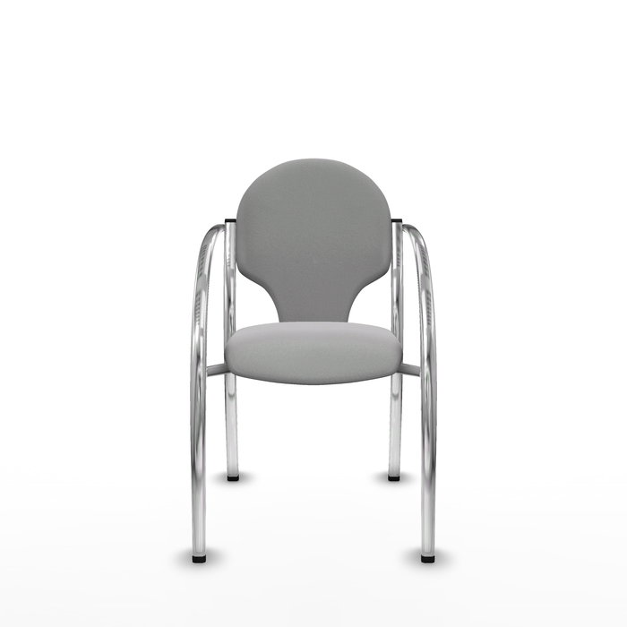 Silla Hellín tapizada con Tela color Gris claro. Brazos fijos Silla Hellín tapizada con Tela color Gris claro. Brazos fijos