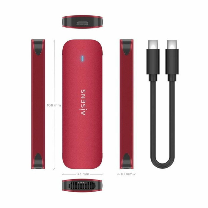 Aisens ASM2-027RED Boîtier externe pour SSD M.2 NVMe Rouge Aisens ASM2-027RED Boîtier externe pour SSD M.2 NVMe Rouge