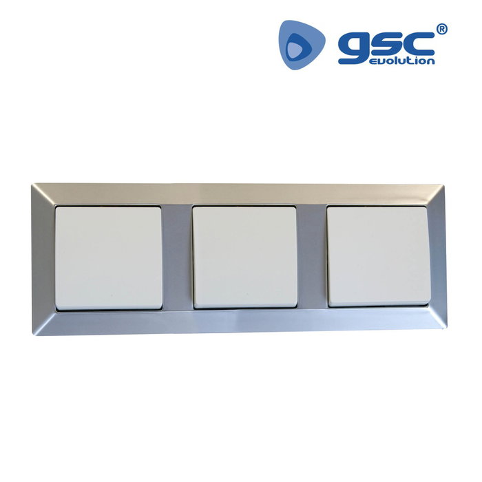 GSC Evolution Embellecedor triple Gamma Plata mate