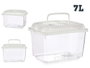 MASCOW Aquarium Grande Blanc Transparent 7 L avec Poignées