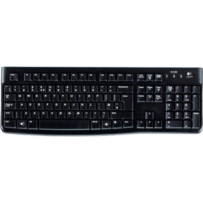 Logitech K120 Clavier Noir Espagnol Qwerty (Lot de 10 unités)