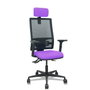 Piqueras y Crespo Chaise de bureau Bormate, Lila et Noir