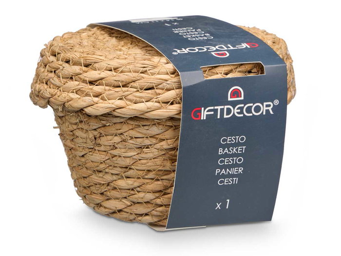 Giftdecor Cesto Tapa Redondo Peq Natural 14x11x14 cm Fibre Naturelle Totora (Set de 12) Giftdecor Cesto Tapa Redondo Peq Natural 14x11x14 cm Fibre Naturelle Totora (Set de 12)
