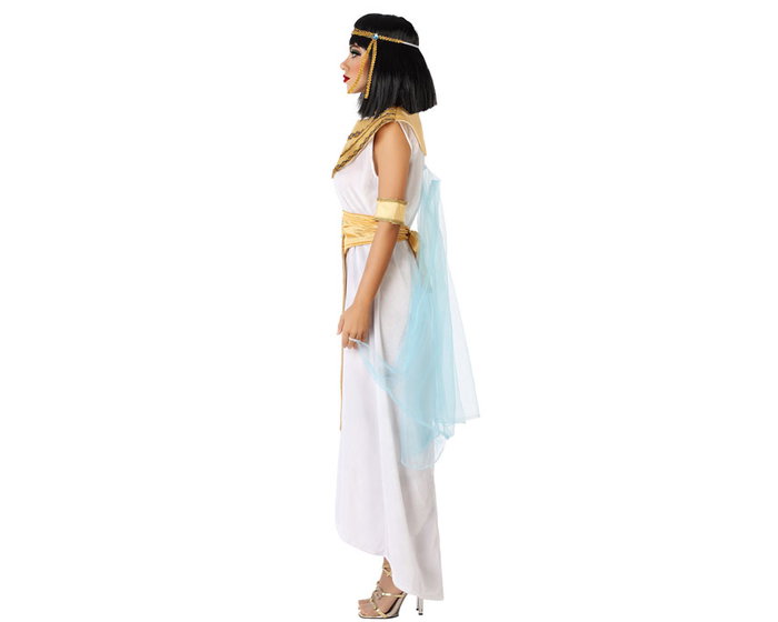 Déguisement femme adulte Cléopâtre reine d'Égypte - Blanc - Taille XL - avec diadème, collier et bracelets