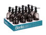 Berilo Dosificateur en verre rond gris 500 ml 9,5x21,4x7,4 cm (Set de 12)