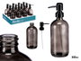 Berilo Dosificateur en verre rond gris 500 ml 9,5x21,4x7,4 cm (Set de 12)