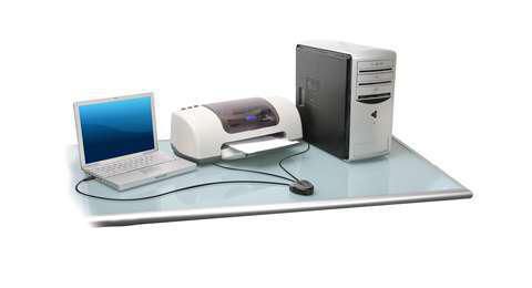 IOGEAR Commutateur USB 2.0 automatique pour imprimante, 2 ports (1 USB-A vers 2 USB-B), 480 Mbps, pour PC et Mac, avec LEDs
