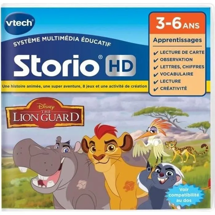 Vtech Storio - Jeu Éducatif La Garde Du Roi Lion Niveau 1, Compatible Tablettes Storio Max, Langue Française, Pour Enfants de 3 à 7 Ans Vtech Storio - Jeu Éducatif La Garde Du Roi Lion Niveau 1, Compatible Tablettes Storio Max, Langue Française, Pour Enfants de 3 à 7 Ans