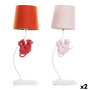Lampe de bureau DKD Home Decor Polyester Résine 25W 220 V Singe (2 pcs) (19 x 17 x 53 cm)