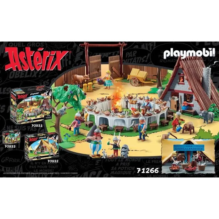 Playmobil 71266 - Astérix - Maison de Village d'Ordralfabétix et Iélosubmarine, avec Personnages et Accessoires, Jeu de Construction, Jouet pour Enfants dès 5 Ans