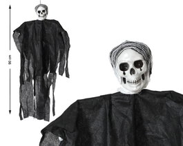 Atosa Décoration suspendue squelette âgé avec larmes noires 90cm