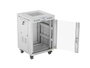 Lanberg Armoire rack 19 pouces 15U 600x600 gris avec porte en verre et LCD