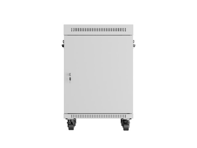 Lanberg Armoire rack 19 pouces 15U 600x600 gris avec porte en verre et LCD