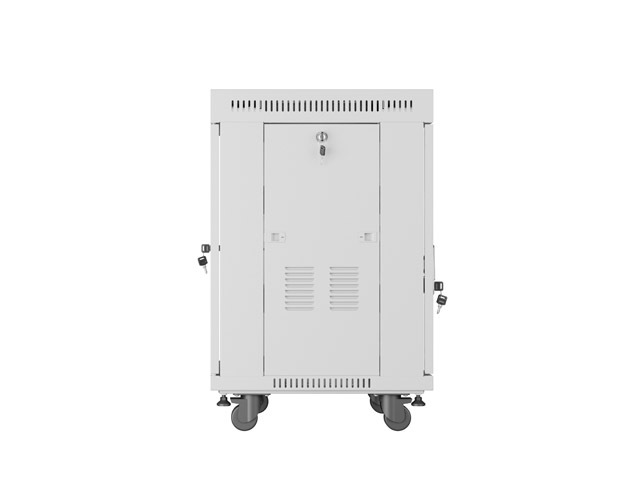 Lanberg Armoire rack 19 pouces 15U 600x600 gris avec porte en verre et LCD