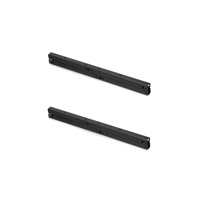 Emuca Ensemble de mécanismes de levage pour tables basses, permette elevare la mesa 192mm, Acier, Peint en noir