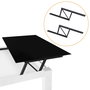 Emuca Ensemble de mécanismes de levage pour tables basses, permette elevare la mesa 192mm, Acier, Peint en noir