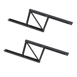 Emuca Ensemble de mécanismes de levage pour tables basses, permette elevare la mesa 192mm, Acier, Peint en noir