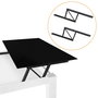 Emuca Ensemble de mécanismes de levage pour tables basses, permette elevare la mesa 192mm, Acier, Peint en noir