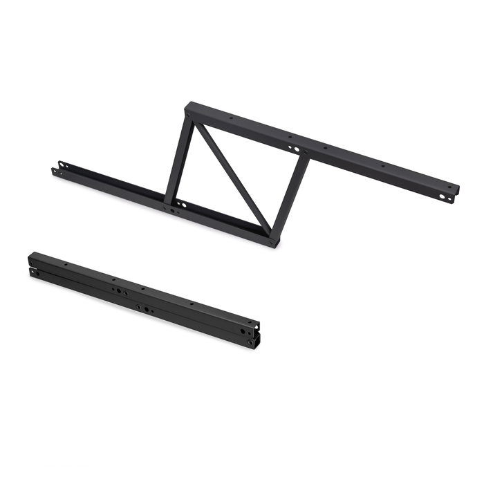 Emuca Ensemble de mécanismes de levage pour tables basses, permette elevare la mesa 192mm, Acier, Peint en noir