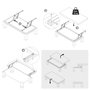 Emuca Ensemble de mécanismes de levage pour tables basses, permette elevare la mesa 192mm, Acier, Peint en noir
