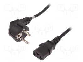 QOLTEC Câble d'alimentation H05VV-F 3x0,75mm2 1,4m noir