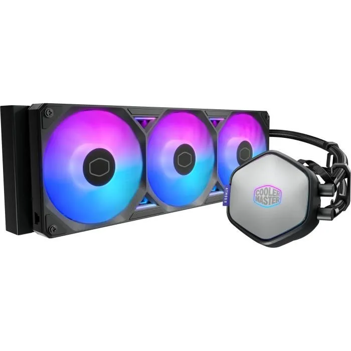Cooler Master MasterLiquid 360 Atmos II LCD ARGB - Watercooling AIO - Radiateur 360 mm avec ventilateurs 120 mm ARGB - Compatible Intel LGA 1851/1700 et AMD AM5/AM4