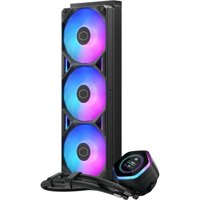 Cooler Master MasterLiquid 360 Atmos II LCD ARGB - Watercooling AIO - Radiateur 360 mm avec ventilateurs 120 mm ARGB - Compatible Intel LGA 1851/1700 et AMD AM5/AM4
