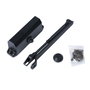 WOLFPACK LINEA PROFESIONAL Ferme-porte noir avec reteneur, Force 3, pour portes de 80-100 cm