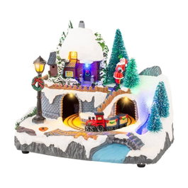 Lumineo Scène de Noël avec mouvement et lumière LED multicolore