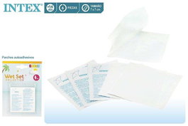 Intex - Set de réparation de crevaisons autocollant 7 cm, kit rustine pour vélo/pneu, 100% PVC
