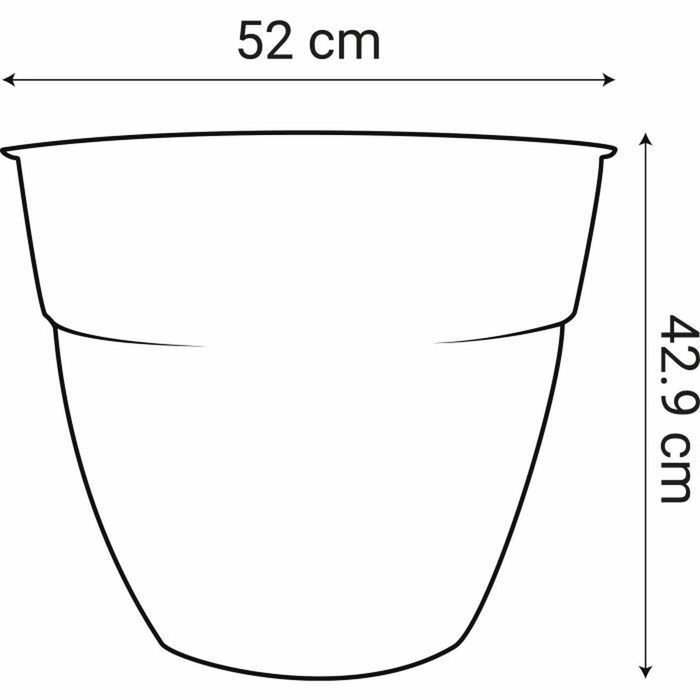 Eda Pot de fleurs Rond Osaka - Gris Anthracite - Ø 52 cm - 56,8 L