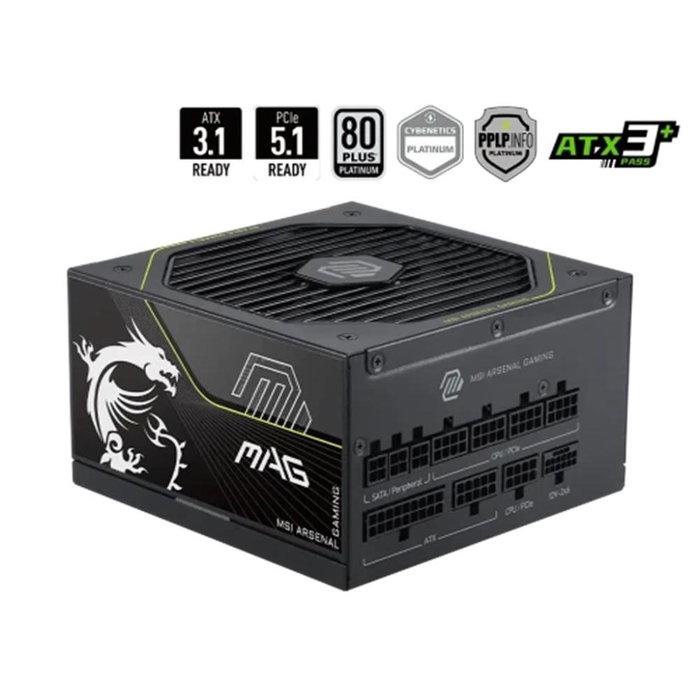MSI MAG A1000PLS PCIE5 1000W MSI MAG A1000PLS PCIE5 1000W
