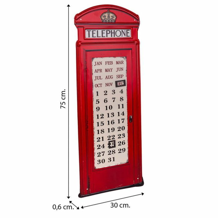 Plaque Murale Alexandra House Living Telephone Fer 75 x 30 cm