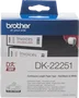 Brother DK-22251 Ruban d'étiquettes continu 62 mm noir et rouge