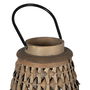 Lanterne Gris Bambou Verre 34 x 34 x 49 cm