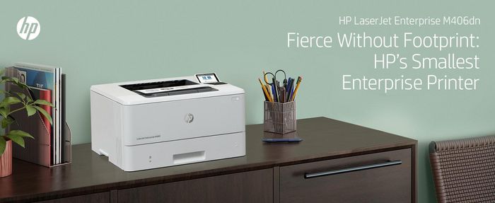 HP LaserJet Enterprise M406dn - Imprimante laser monochrome, 40 ppm, recto verso, USB, sécurisée, format A4, 1024 Mo, écran LCD, résolution 1200 x 1200 dpi