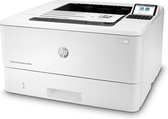 HP LaserJet Enterprise M406dn - Imprimante laser monochrome, 40 ppm, recto verso, USB, sécurisée, format A4, 1024 Mo, écran LCD, résolution 1200 x 1200 dpi