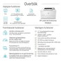 HP LaserJet Enterprise M406dn - Imprimante laser monochrome, 40 ppm, recto verso, USB, sécurisée, format A4, 1024 Mo, écran LCD, résolution 1200 x 1200 dpi