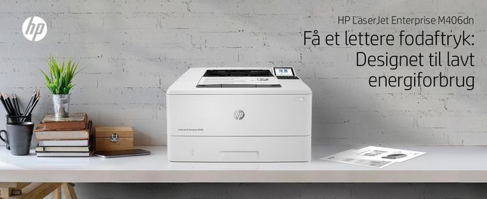 HP LaserJet Enterprise M406dn - Imprimante laser monochrome, 40 ppm, recto verso, USB, sécurisée, format A4, 1024 Mo, écran LCD, résolution 1200 x 1200 dpi