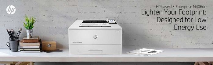 HP LaserJet Enterprise M406dn - Imprimante laser monochrome, 40 ppm, recto verso, USB, sécurisée, format A4, 1024 Mo, écran LCD, résolution 1200 x 1200 dpi